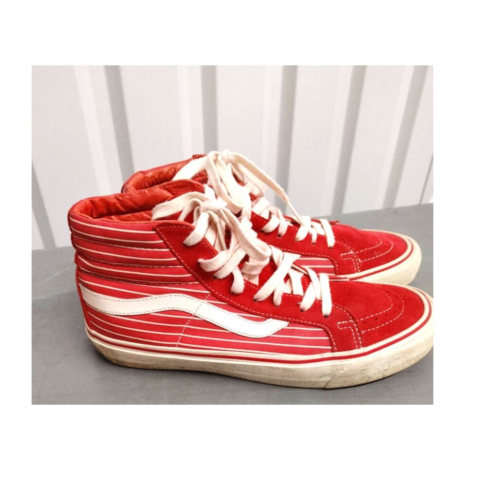 VANS Sneakers Vault OG Sk8 Hi LX Stripes Men 8.5 Women 10 Suede